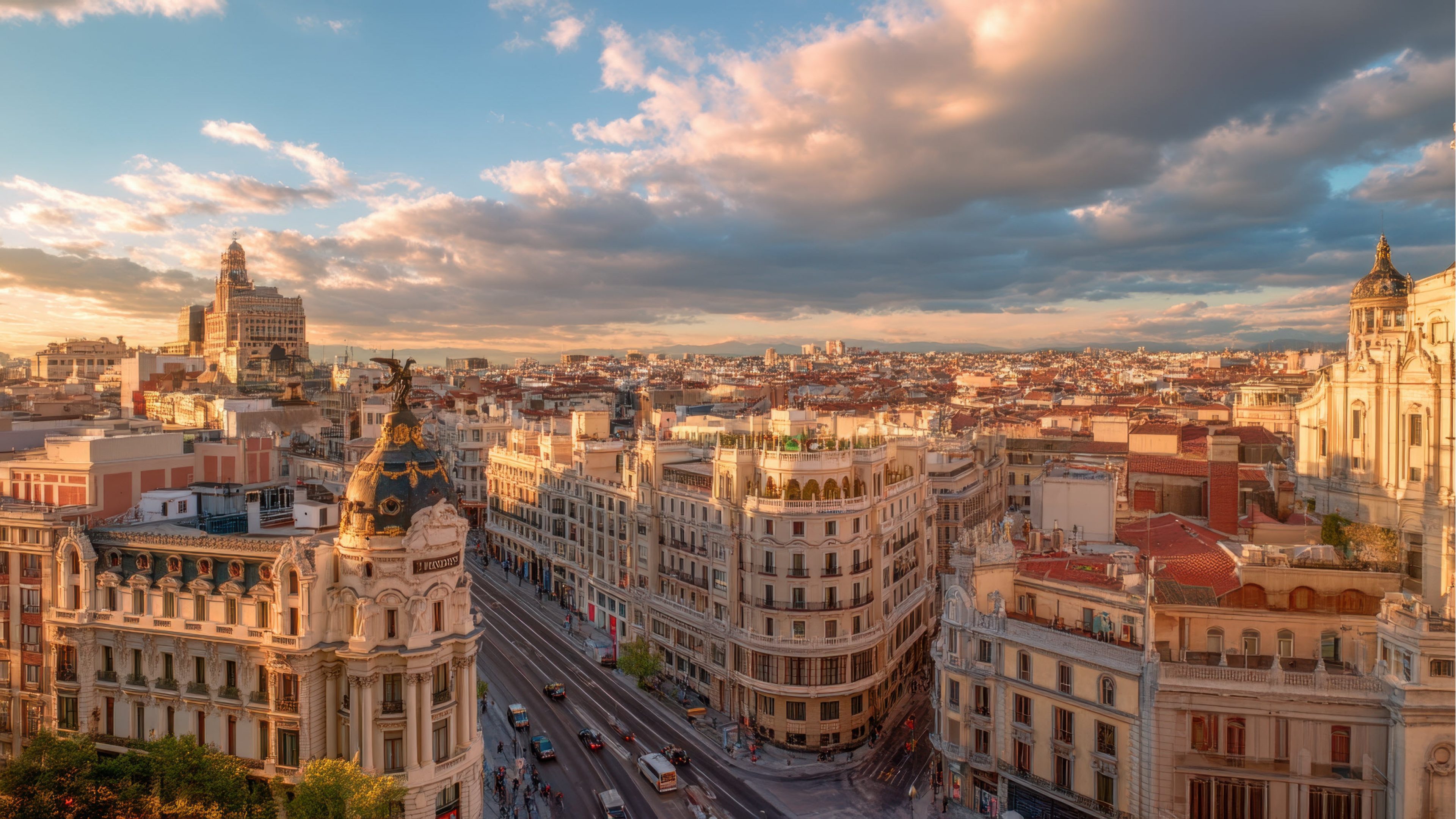 Urban cityscape with buildings