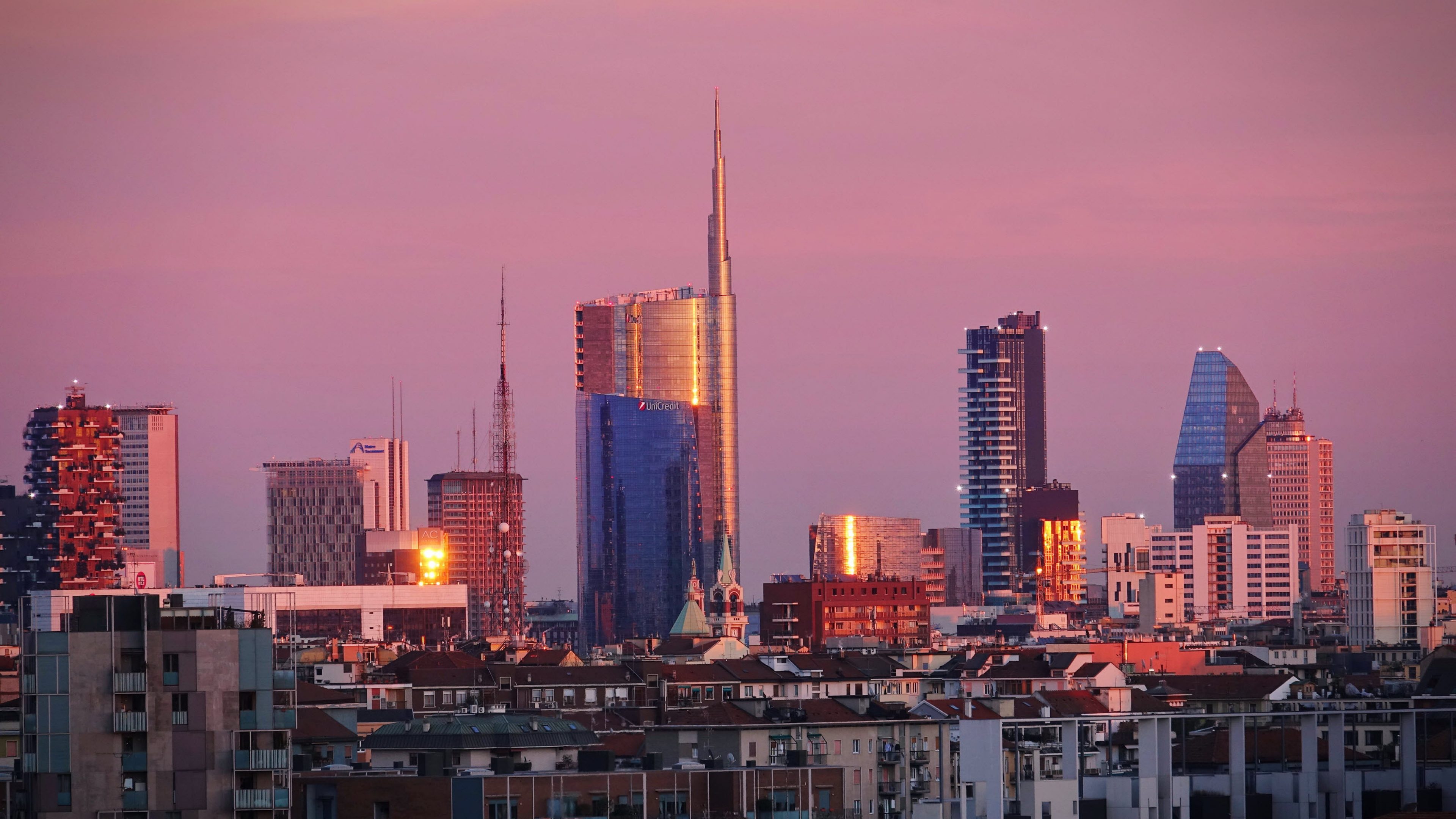 City skyline with buildings