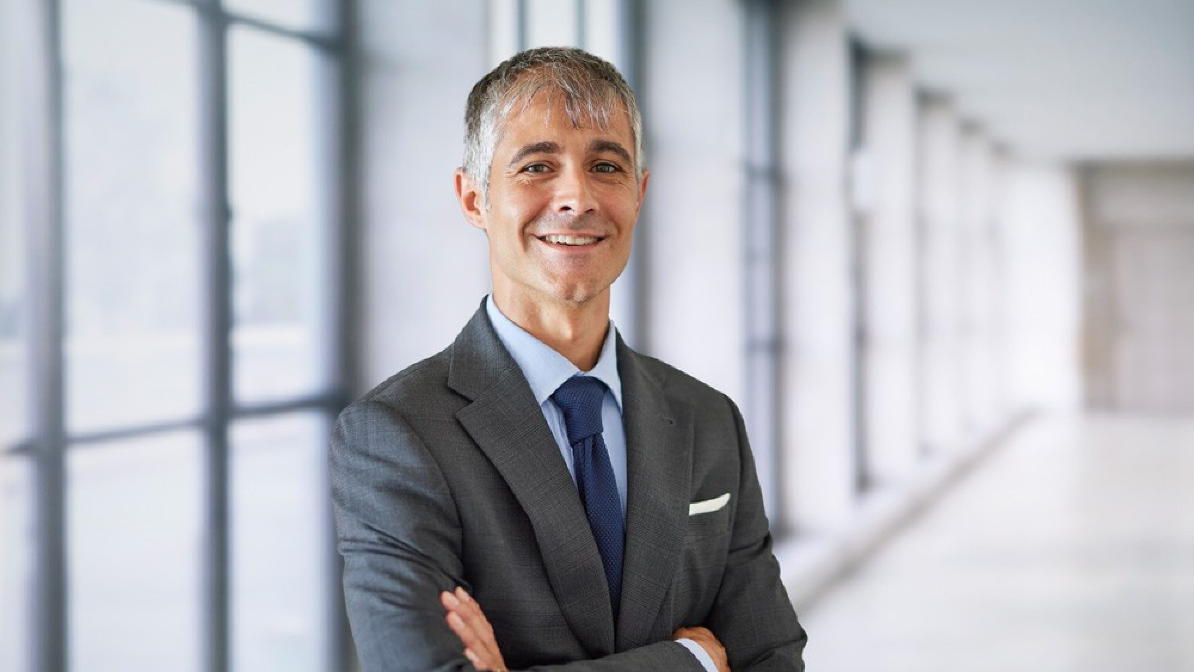 Employee looking at the camera with a smile